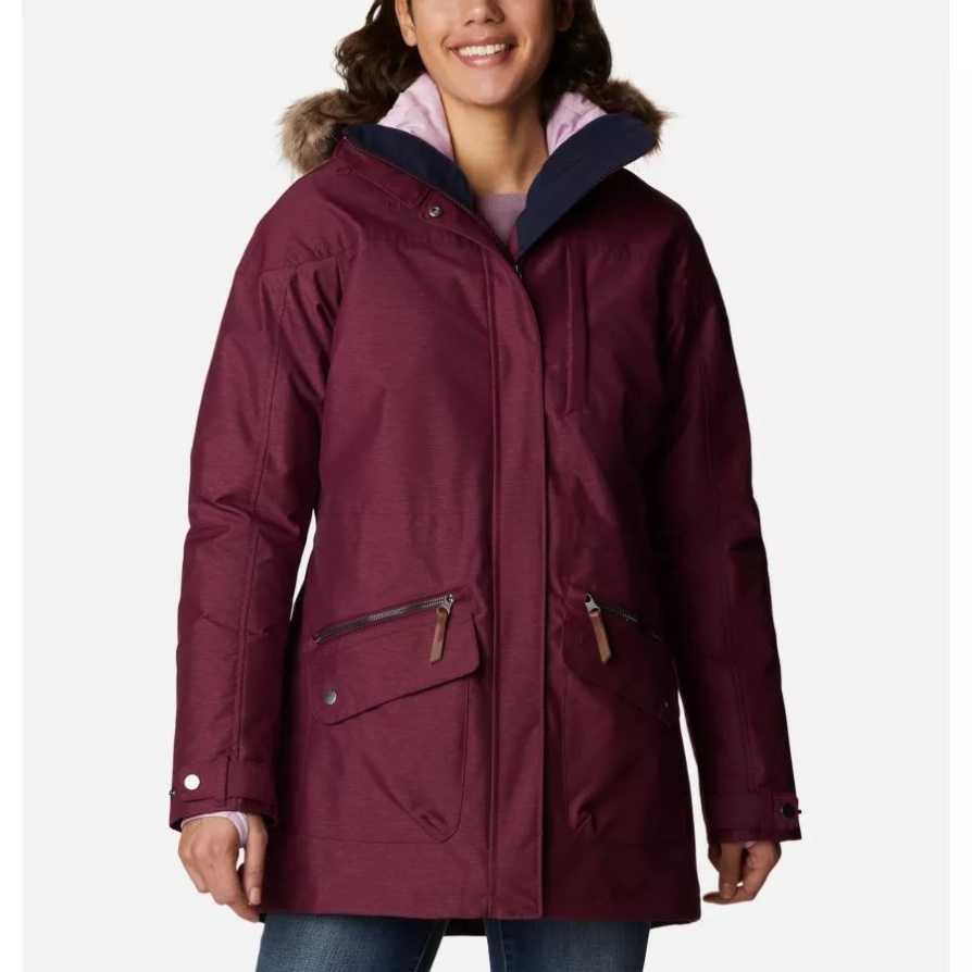 Columbia Women's Carson Pass 3-in-1 מעיל עמיד למים Marionberry