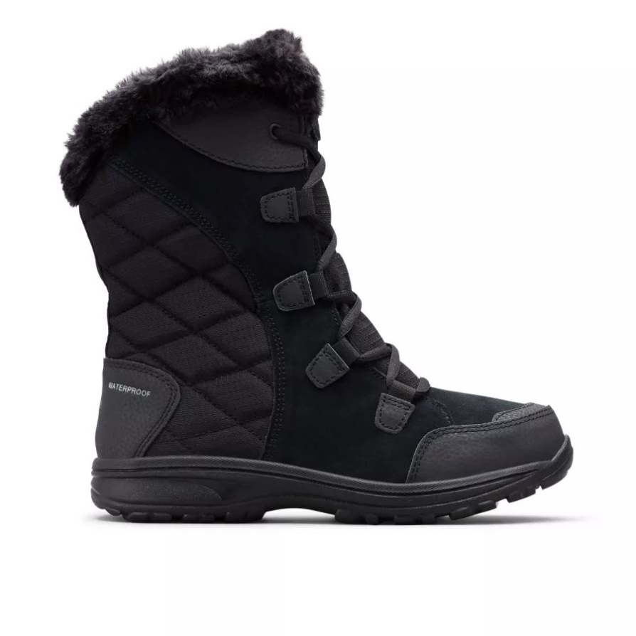 מגף Ice Maiden Ii לנשים של קולומביה רחב שחור/קולומביה אפור