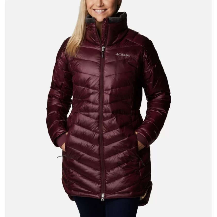 Columbia Women's Joy Peak Mid Omni-heat מעיל אינפיניטי Malbec