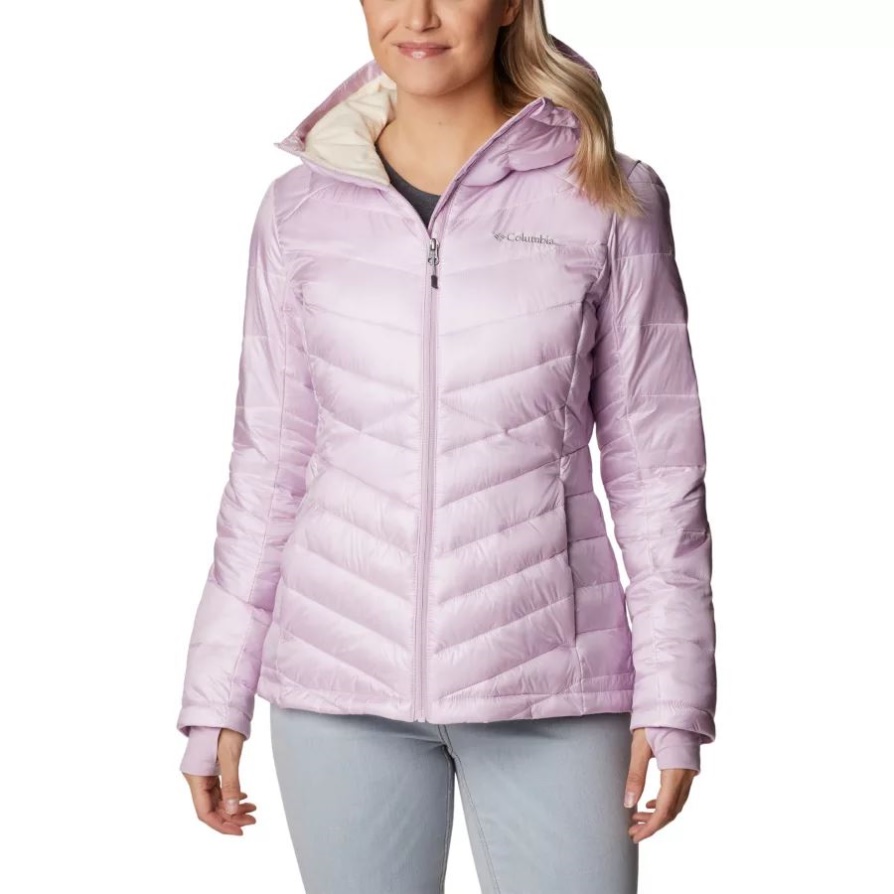 קולומביה נשים Joy Peak Omni-heat אינפיניטי מבודד מעיל ברדס הילה