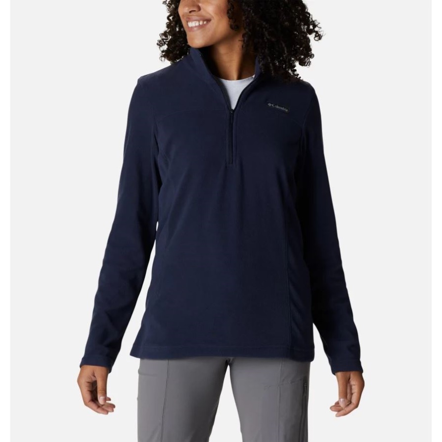 Columbia Women's Lake Aloha סוודר צמר חצי רוכסן לילי כהה