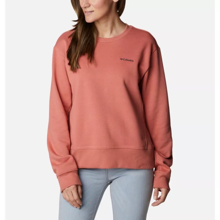 Columbia Women's Lodge Crew IV Sweatshirt Dark Coral