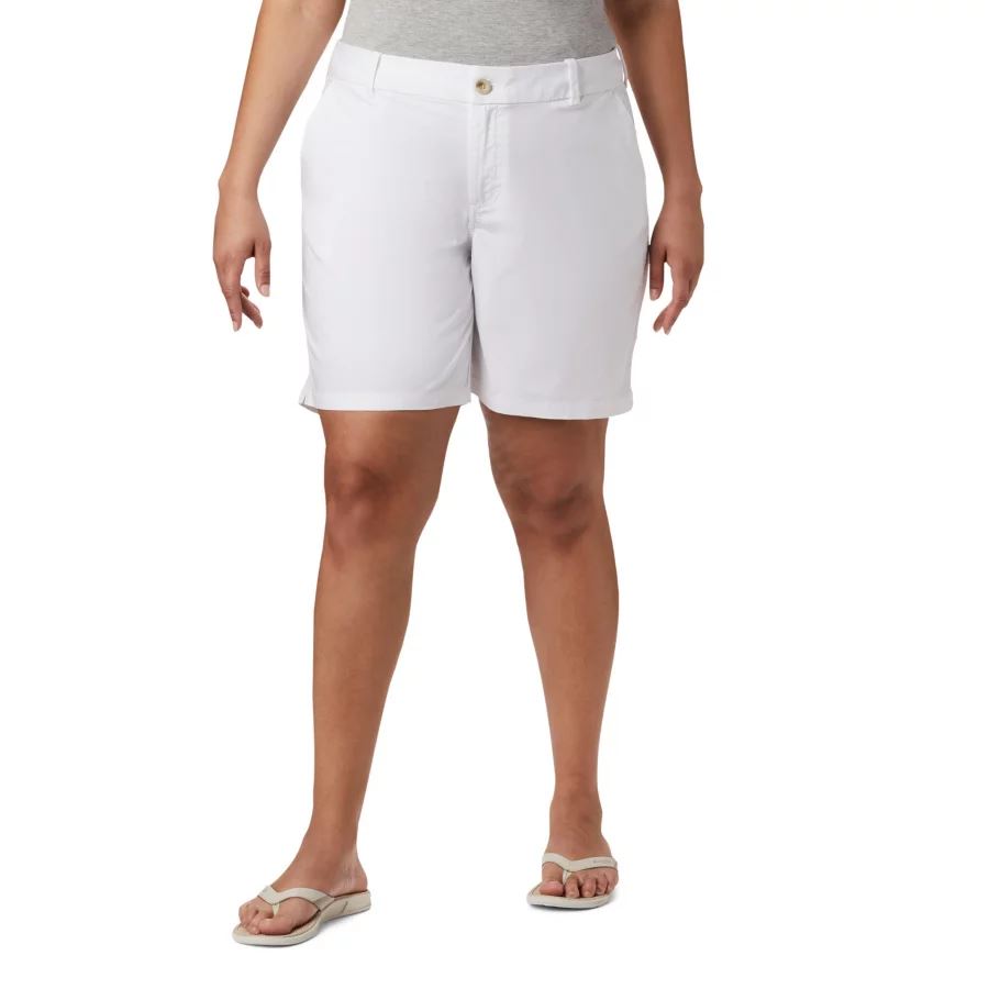 מכנסיים קצרים נמתחים עם עצם עצמות Pfg לנשים של קולומביה בגודל לבן