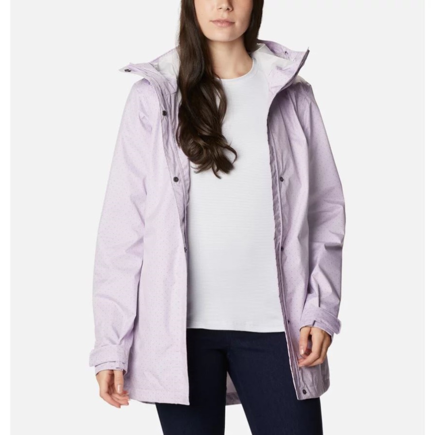 Columbia Women's Splash A Little Ii Jacket לילך חיוור הדפס נקודות חלליות