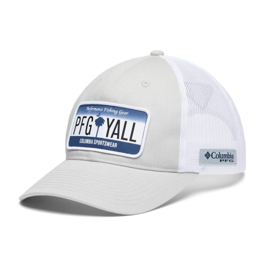 מגניב אפור/דרום קרולינה לוחית רישוי Columbia Pfg Trucker Patch Snapback