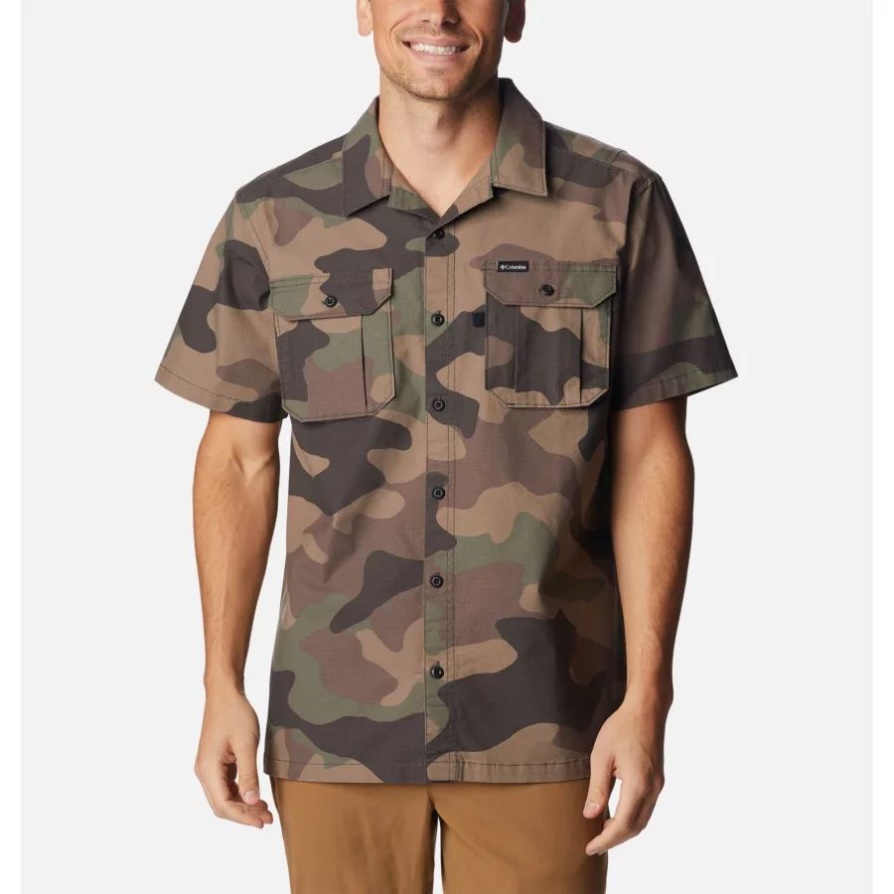 Cypress Mod Camo Columbia גברים Wallowa חידוש חולצת שרוולים קצרים