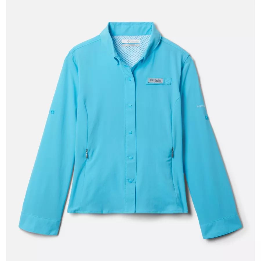 חולצת שרוולים ארוכים של בנות Pfg Tamiami Atol Columbia
