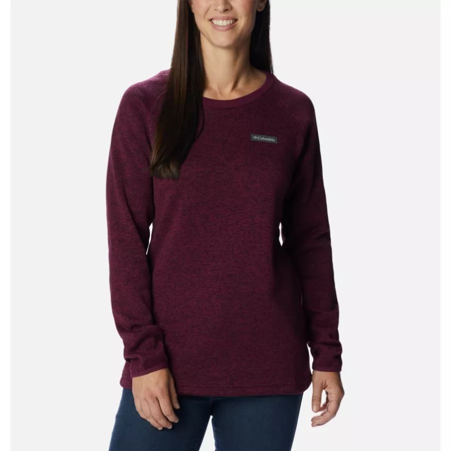 סוודר לנשים Marionberry Heather חולצת צמר מזג אוויר קולומביה