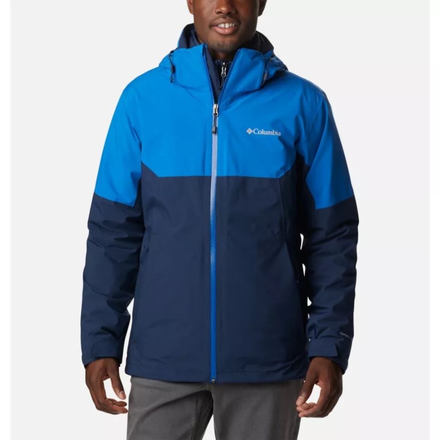 ז'קט מתחלף לגברים Cascade Peak Iv Collegiate נייבי/בהיר אינדיגו קולומביה