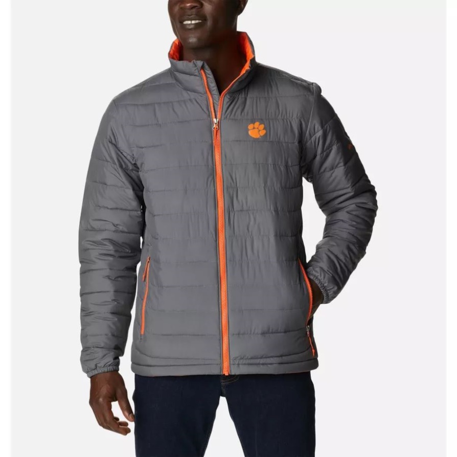 מעיל פודרה לייט קולג'י לגברים Clemson Cle - City Grey Columbia