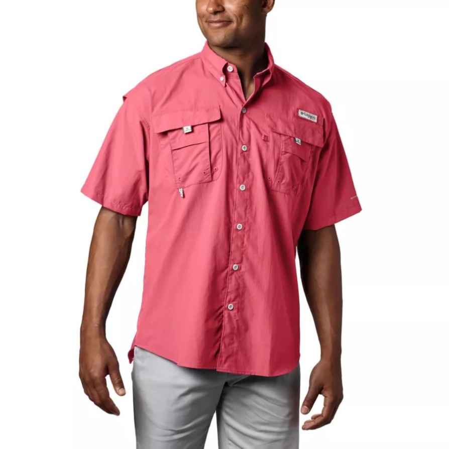 חולצת שרוולים קצרים לגברים Pfg Bahama Ii Columbia Sunset Red