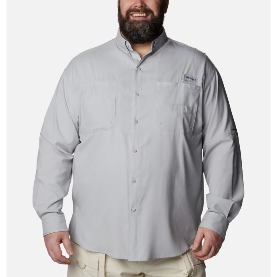 חולצה עם שרוולים ארוכים Pfg Tamiami Ii לגברים, אפור מגניב קולומביה