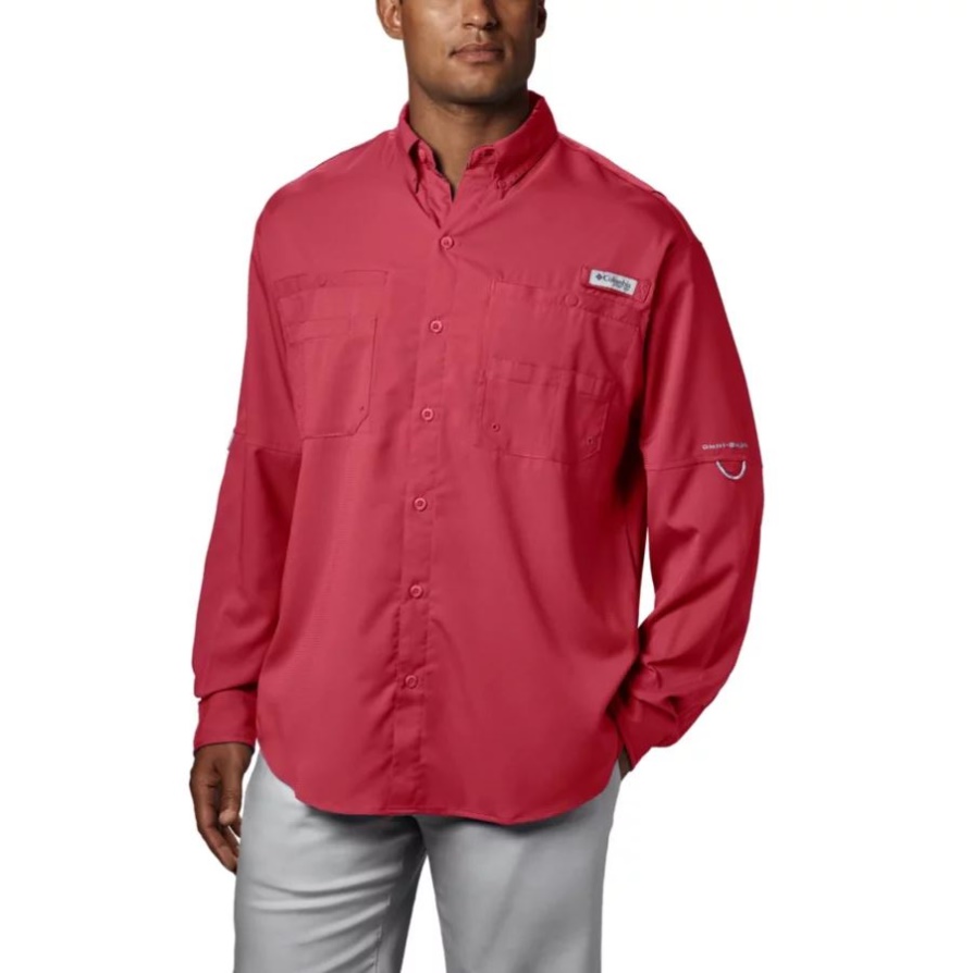 חולצת שרוולים ארוכים לגברים, Tamiami Ii, Columbia Sunset Red