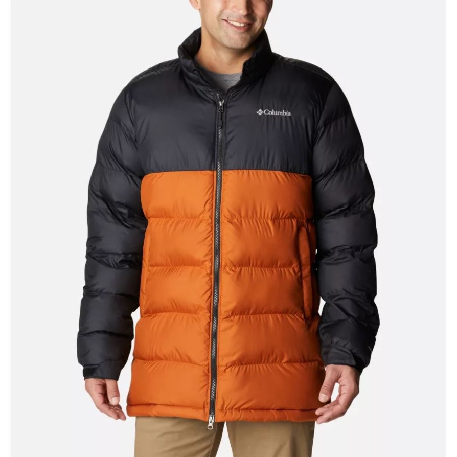 מעיל פייק לייק Mid Puffer לגברים חם נחושת/שחור קולומביה