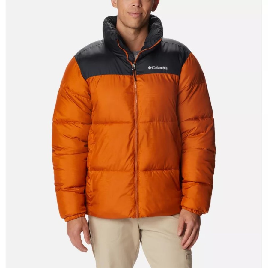 מעיל Puffer Puffer לגברים קולומביה נחושת/שחור חם