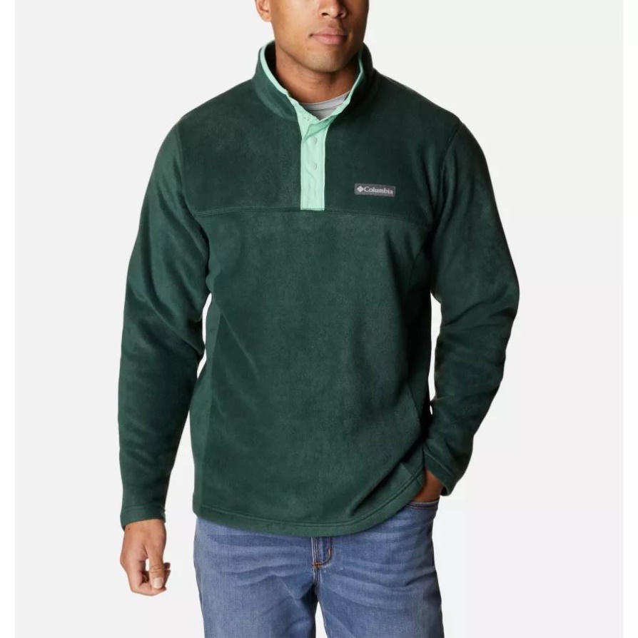 גברים Steens Mountain חצי Snap Fleece סוודר אשוח / אצה קולומביה