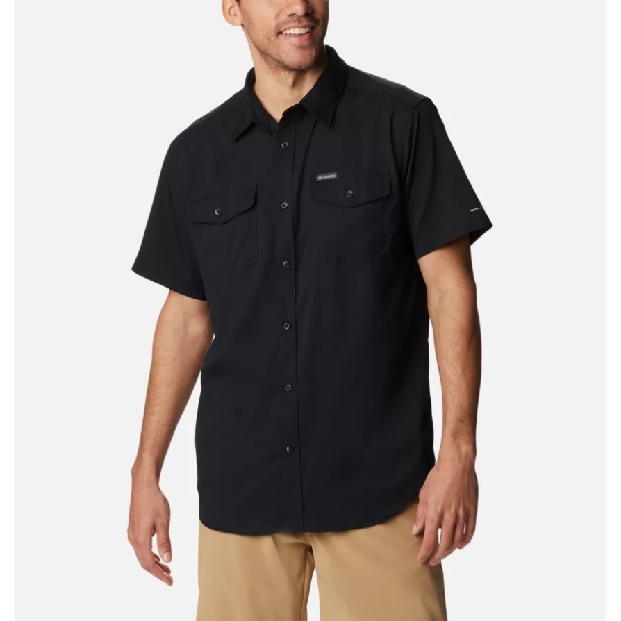 גברים Utilizer Ii חולצה מוצקה עם שרוולים קצרים גבוה קולומביה שחור