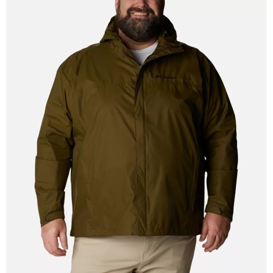 מעיל גשם אטום למים גברים Ii Big New Olive Columbia