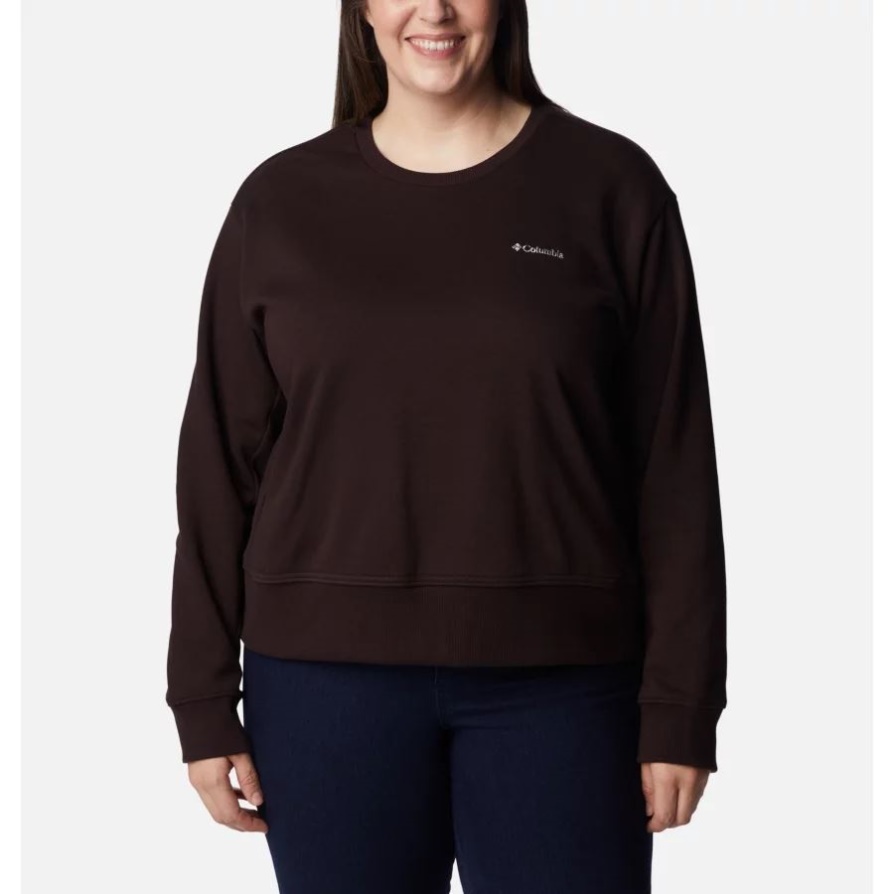 New Cinder Columbia Women's Columbia Lodge Crew Iv Sweatshirt Plus Size