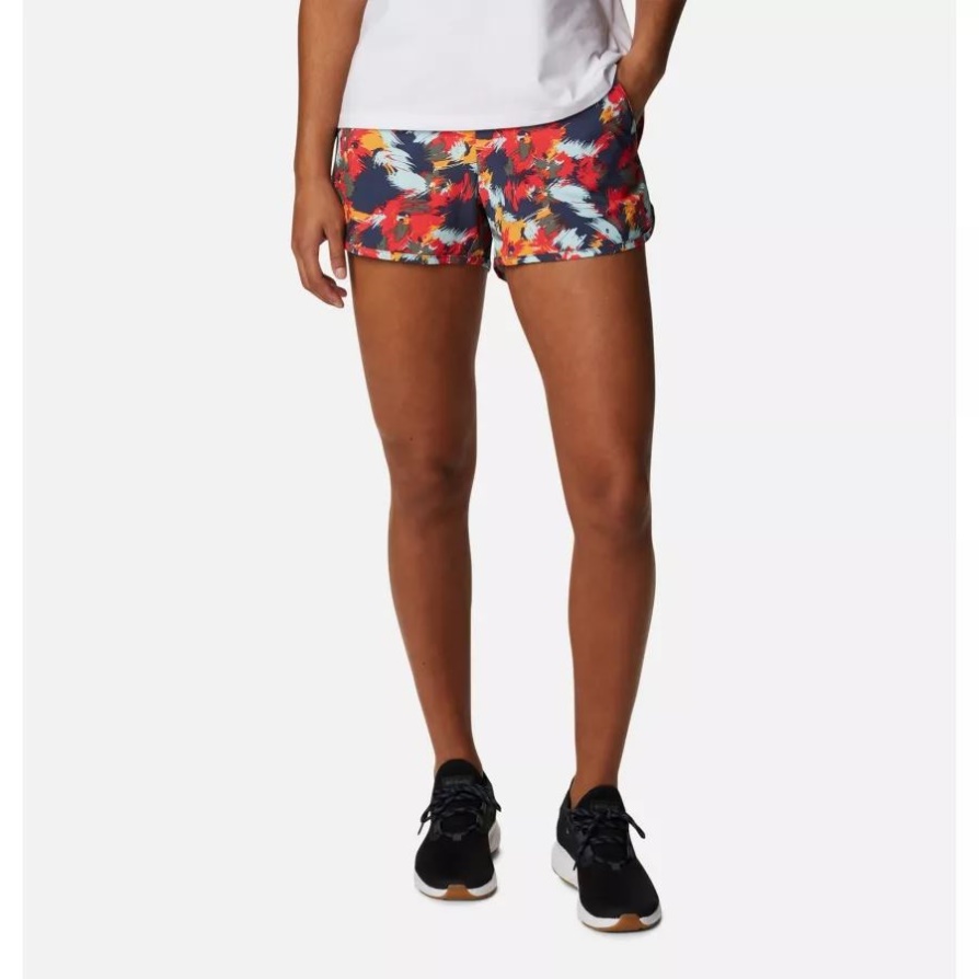 טייפון לילי פורח Multi Columbia Shorts לנשים קריק נעים