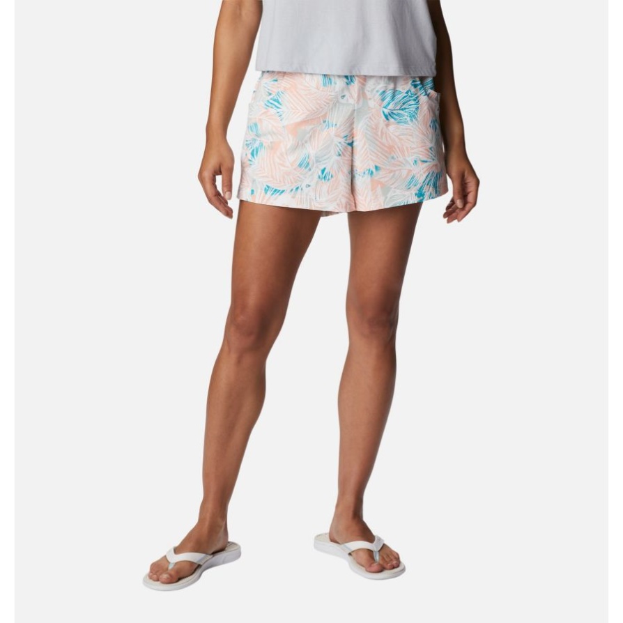 מכנסי מים קצרים למתוח מים סופר Slack Water Teal Trupic Blend Columbia נשים