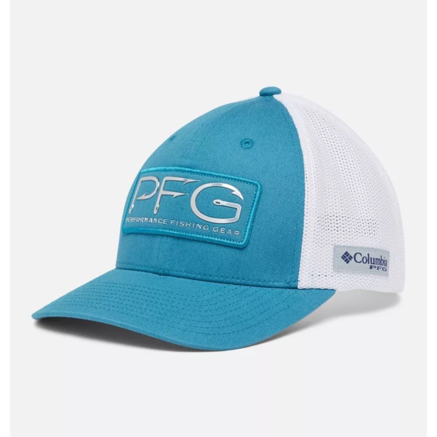 Pfg ווי רשת כובע כדור אמצע כתר קולומביה עמוק ימי/כסף