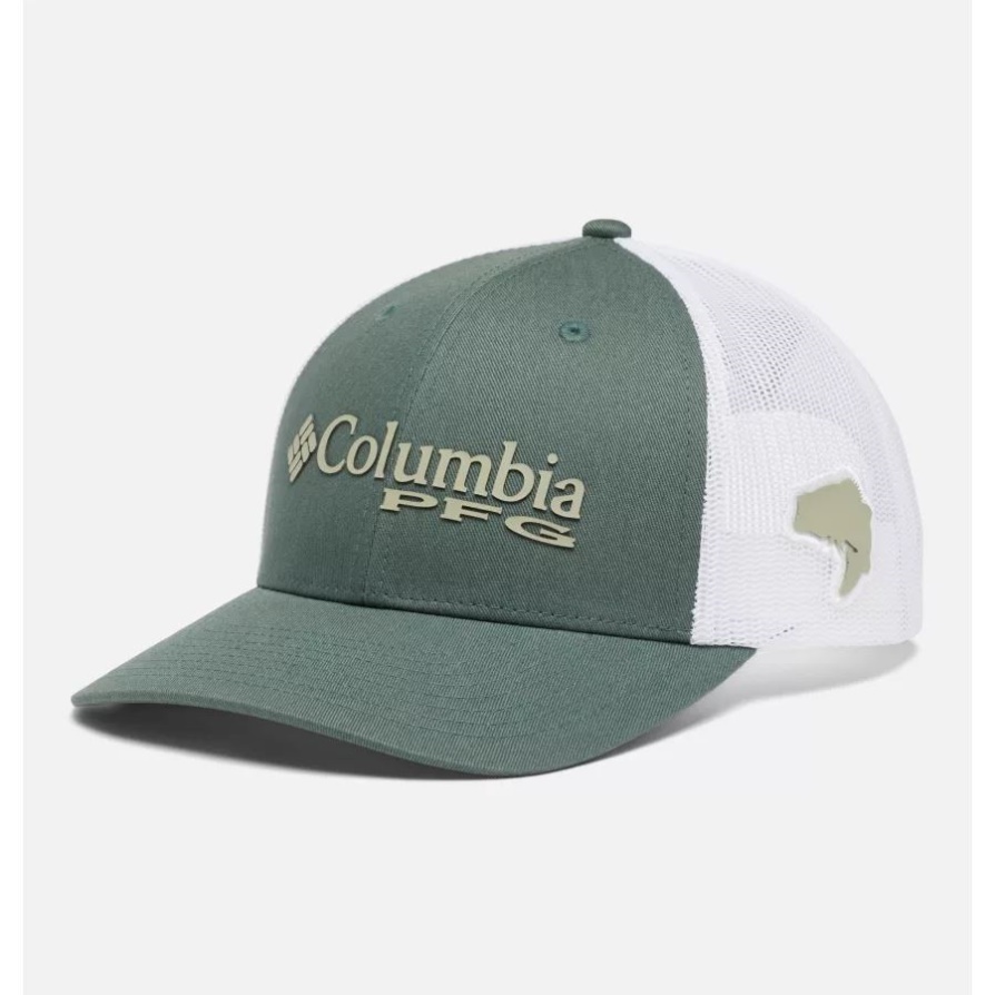 Pfg Logo Mesh Snapback כתר נמוך קולומביה מתכת/ספארי