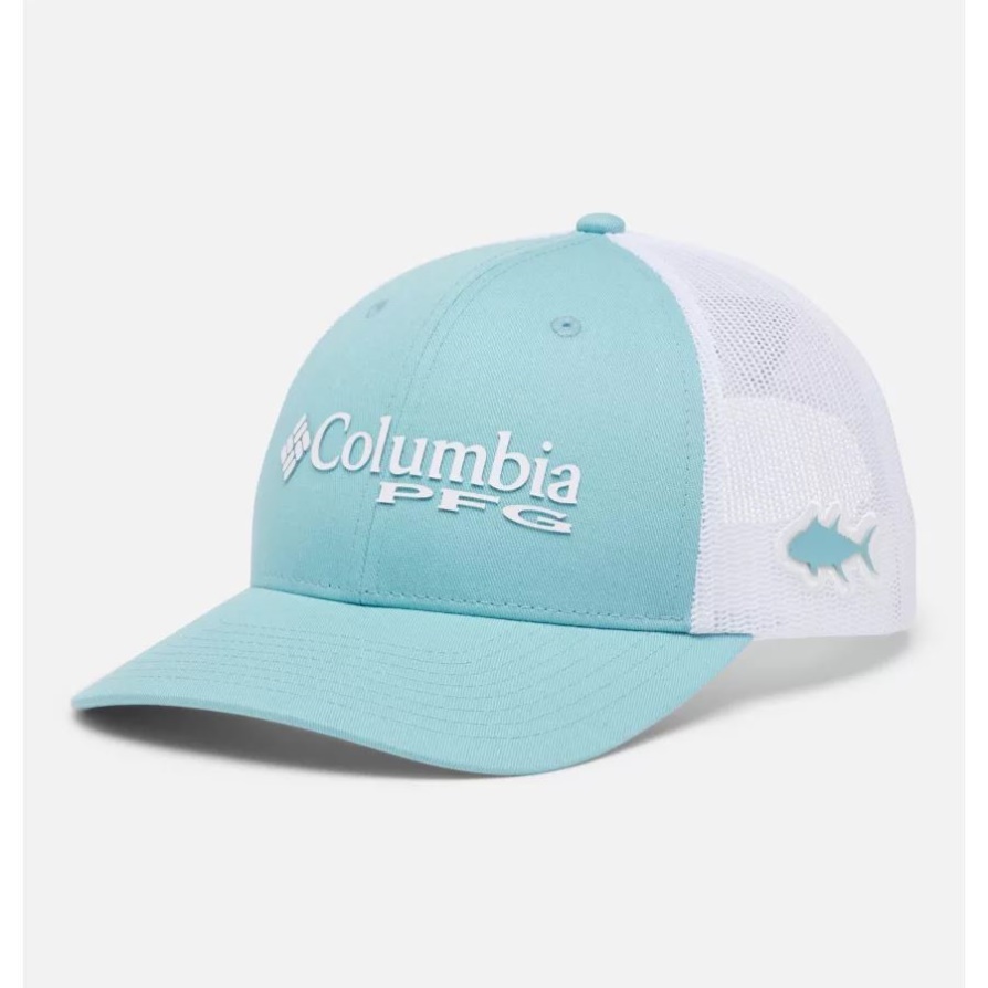 Pfg Logo Mesh Snapback כתר נמוך ים גל/לבנה קולומביה