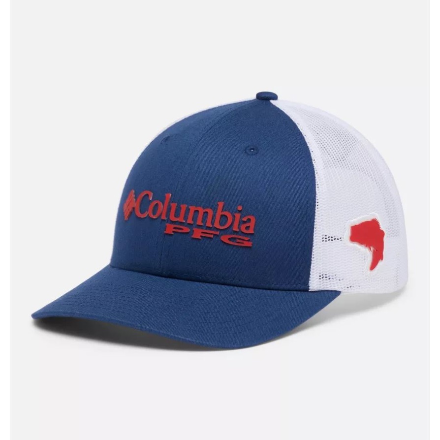 Pfg Logo Mesh Snapback אמצע כתר קרבון/אדום ניצוץ קולומביה