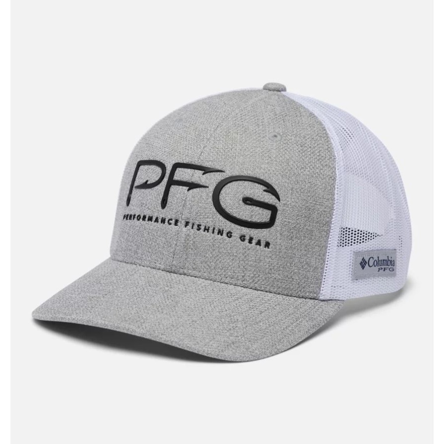 Pfg רשת רכיסה לאחור כובע כדור גבוה כתר אפור קריר אברש/שחור קולומביה
