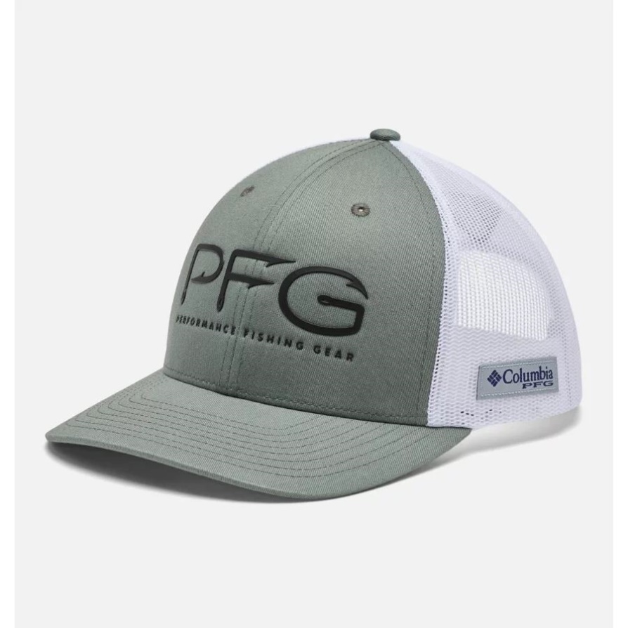 Pfg רשת רכיסה לאחור כובע כדור כתר גבוה מתכת/קולומביה שחורה