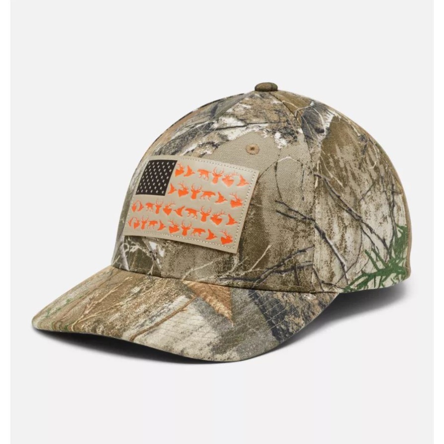 Realtree Edge Phg Game Flag 110 כובע הצמד לאחור כתר נמוך קולומביה