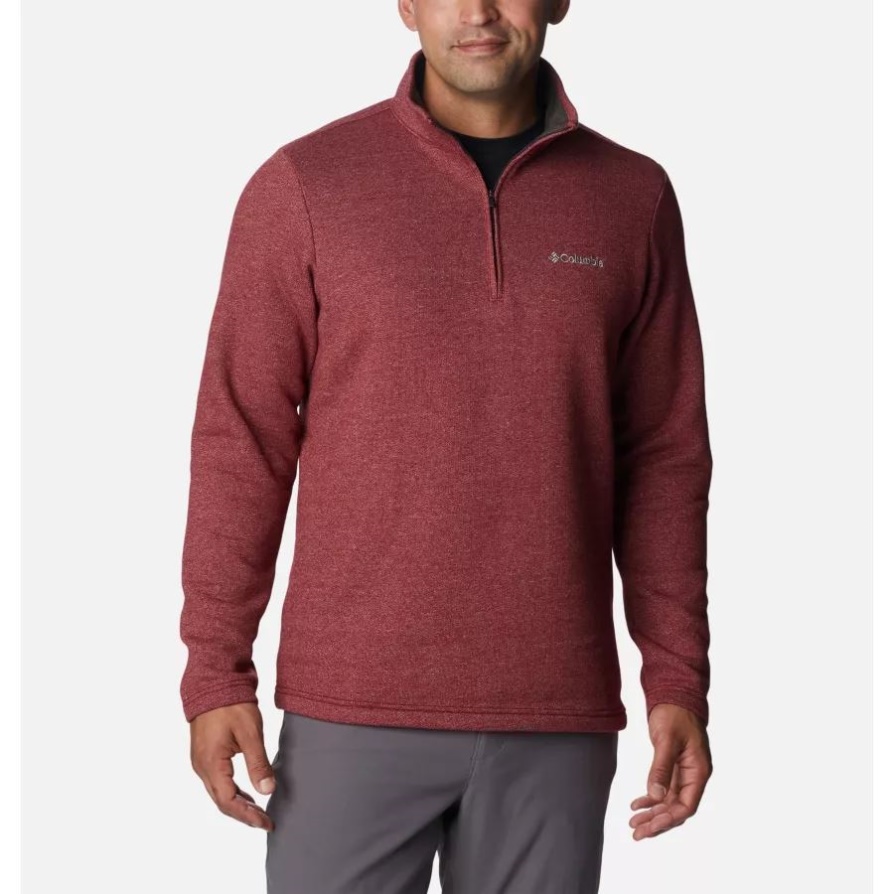 Red Jasper Heather Men's Great Hart Mountain Iii Half Zip Columbia