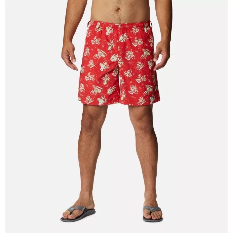 Red Spark Lite Me Up Print גברים Pfg Super Backcast Water Shorts קולומביה