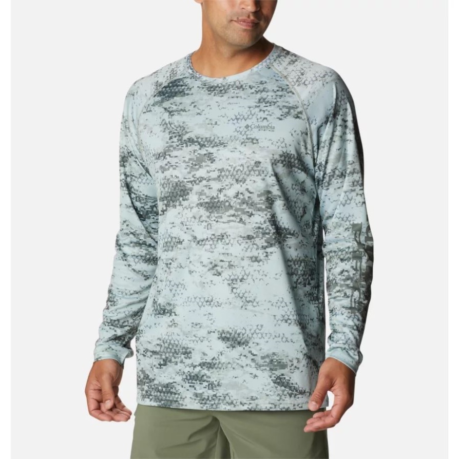 Safari Pfg Camo Columbia גברים Pfg Super Terminal Tackle חולצת שרוולים ארוכים