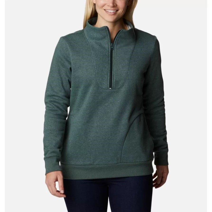 סוודר פליסה אשוחית נשים הארט Mountainquarter Zip סוודר קולומביה