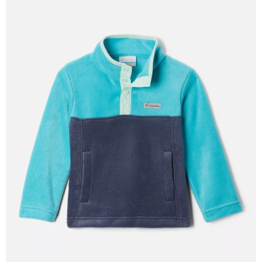 פעוט Steens Mtn Quarter Snap Fleece סוודר לילי/גייזר קולומביה