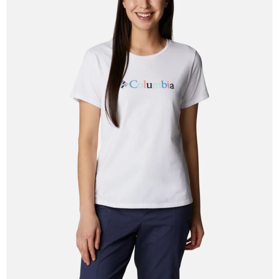 חולצת טריקו לבן/קלידוסקופ עם מסך אלפיני, קולומביה