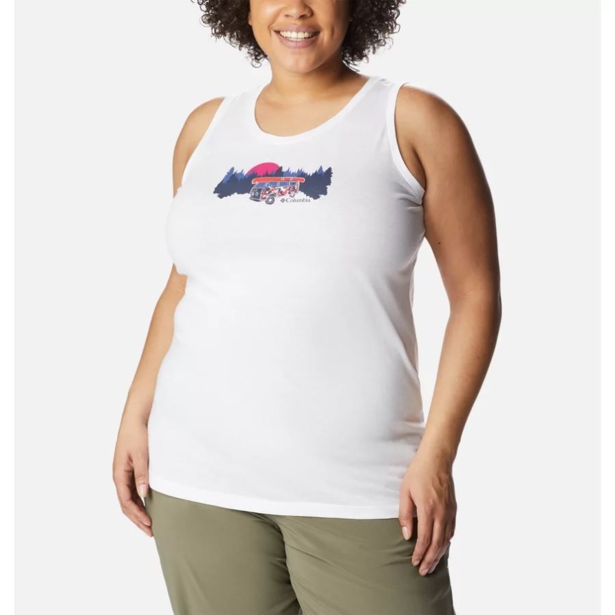 White/van Life 3 נשים בלוף Mesa Tank Plus Size Columbia
