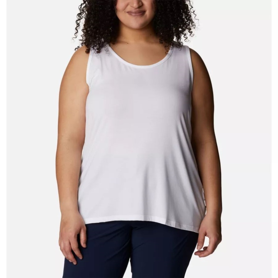 לבן נשים Pfg Slack Water Knit Tank Ii פלוס סייז קולומביה