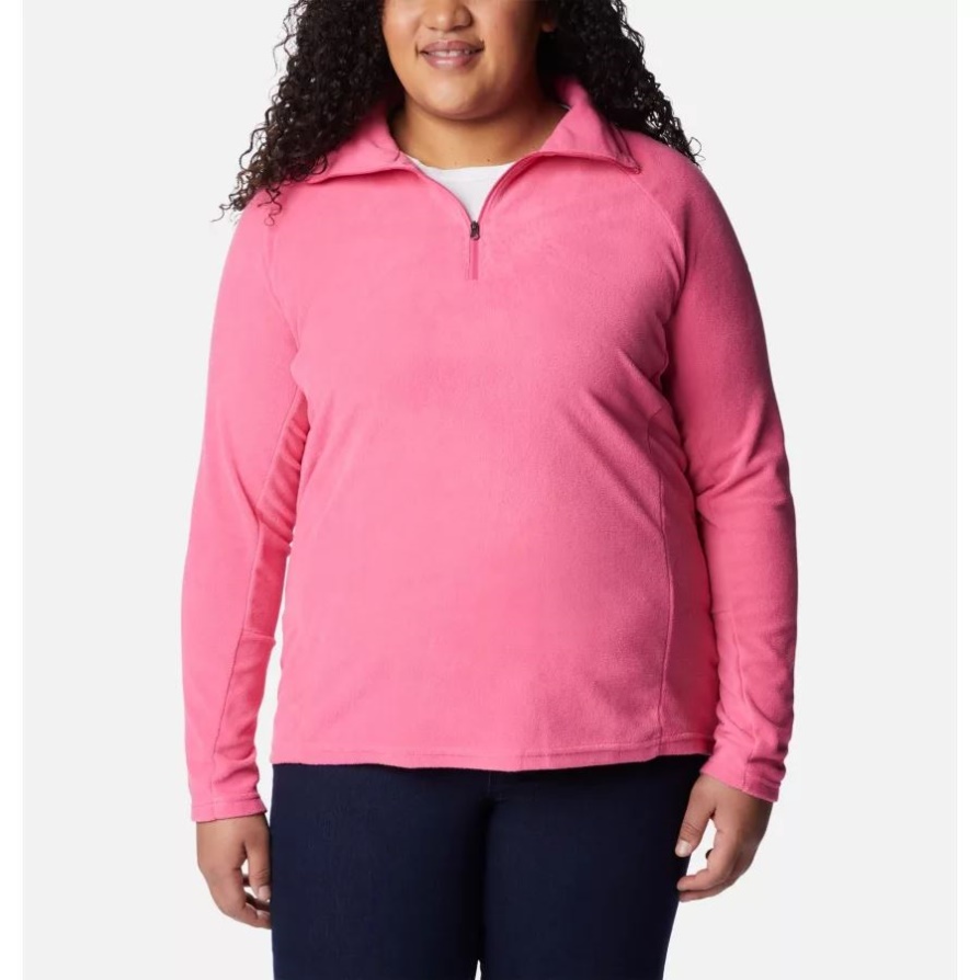 Wild Geranium Columbia Glacial Iv 1/2 Zip Plus Size לנשים