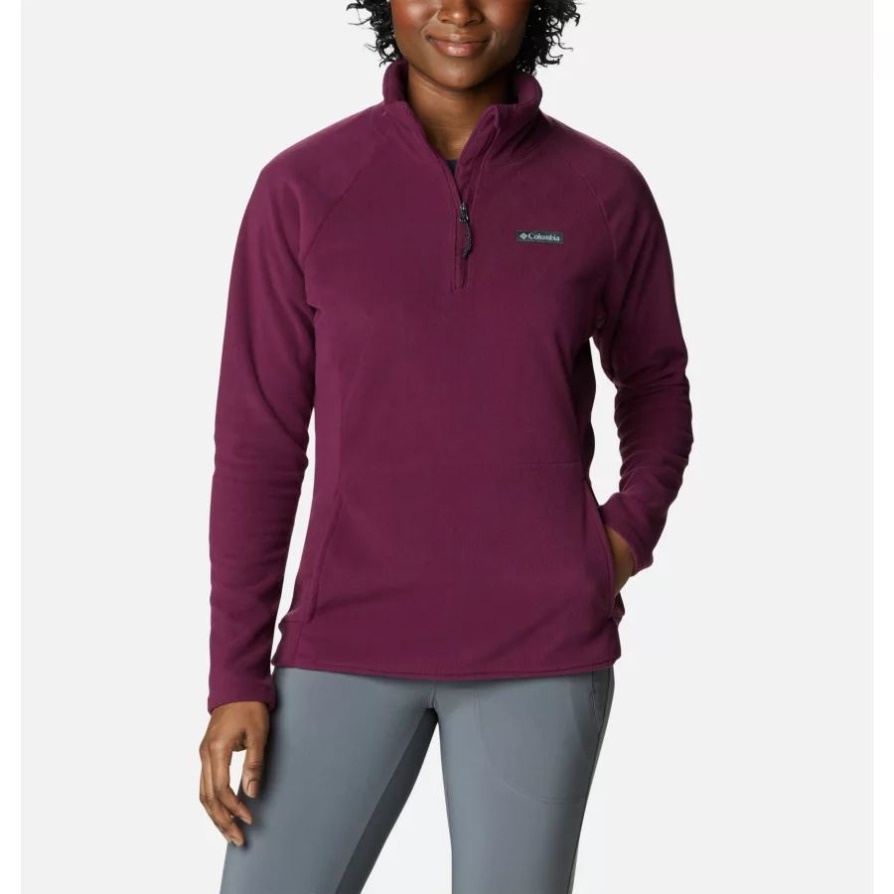 סוודר פליס Ali Peak Ii Quarter Zip לנשים קולומביה מריוןברי