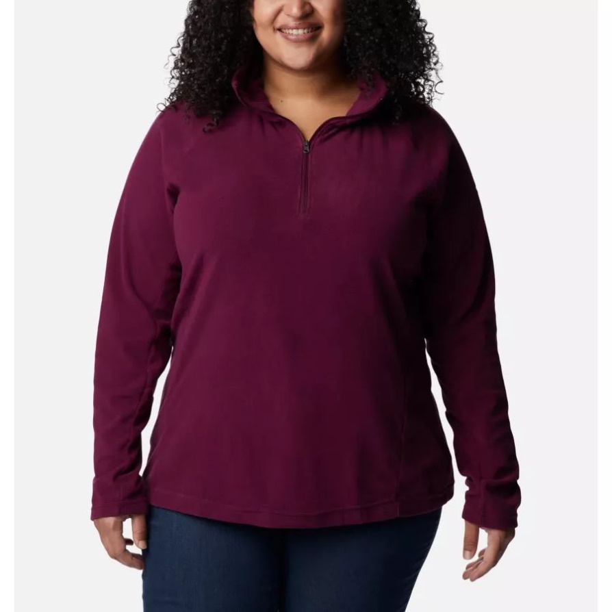 נשים Glacial Iv 1/2 Zip Plus Size Marionberry Columbia