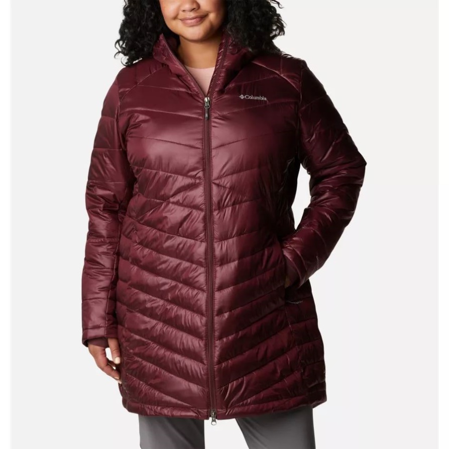 נשים Joy Peak Omni-heat אינפיניטי אמצע מבודד ג'קט קפוצ'ון פלוס מידה מלבק קולומביה