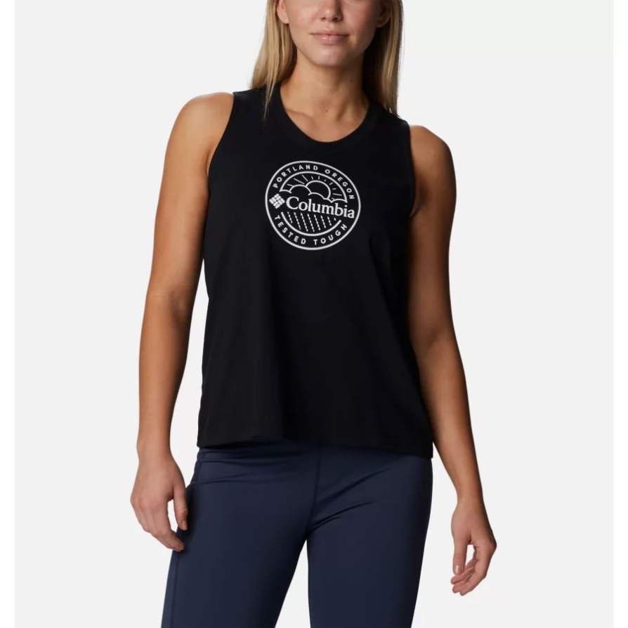 נשים North Cascades Tank Black/gem Columbia Graphic Columbia