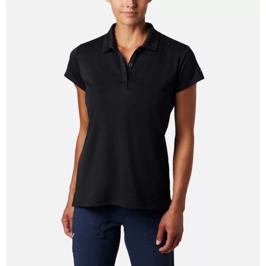Pfg לנשים Innisfree שרוולים קצרים פולו שחור קולומביה