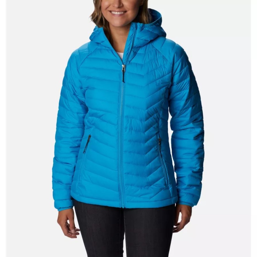 מעיל קפוצ'ון פודרה לייט לנשים, Columbia Blue Chill