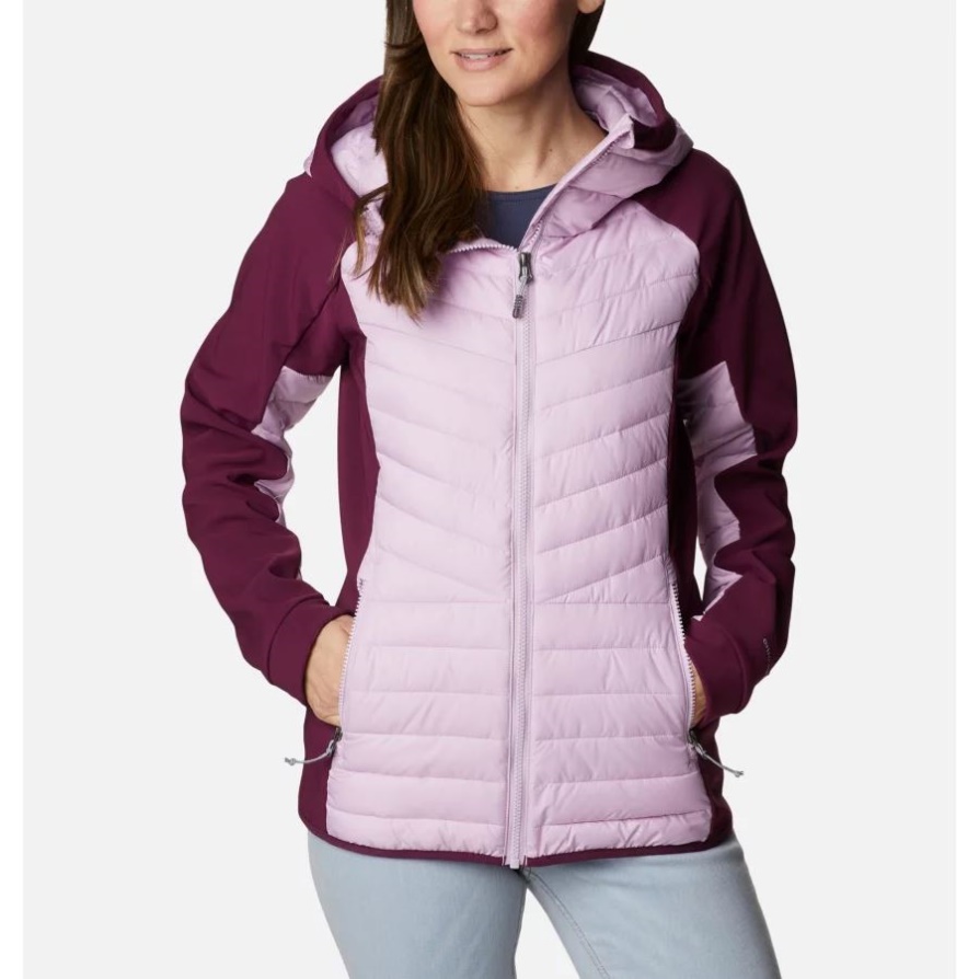מעיל קפוצ'ון היברידי פודרה לייט לנשים Columbia Aura/marionberry