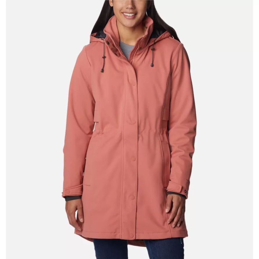 מעיל Softshell אחו אבן לנשים כהה קורל קולומביה