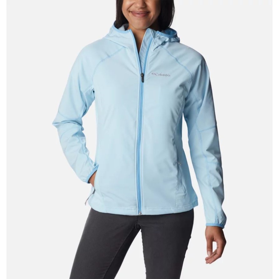 ז'קט קפוצ'ון נשים מתוק כמו Softshell Columbia כחול אביבי